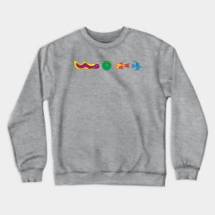 Colorful sea creatures Crewneck Sweatshirt